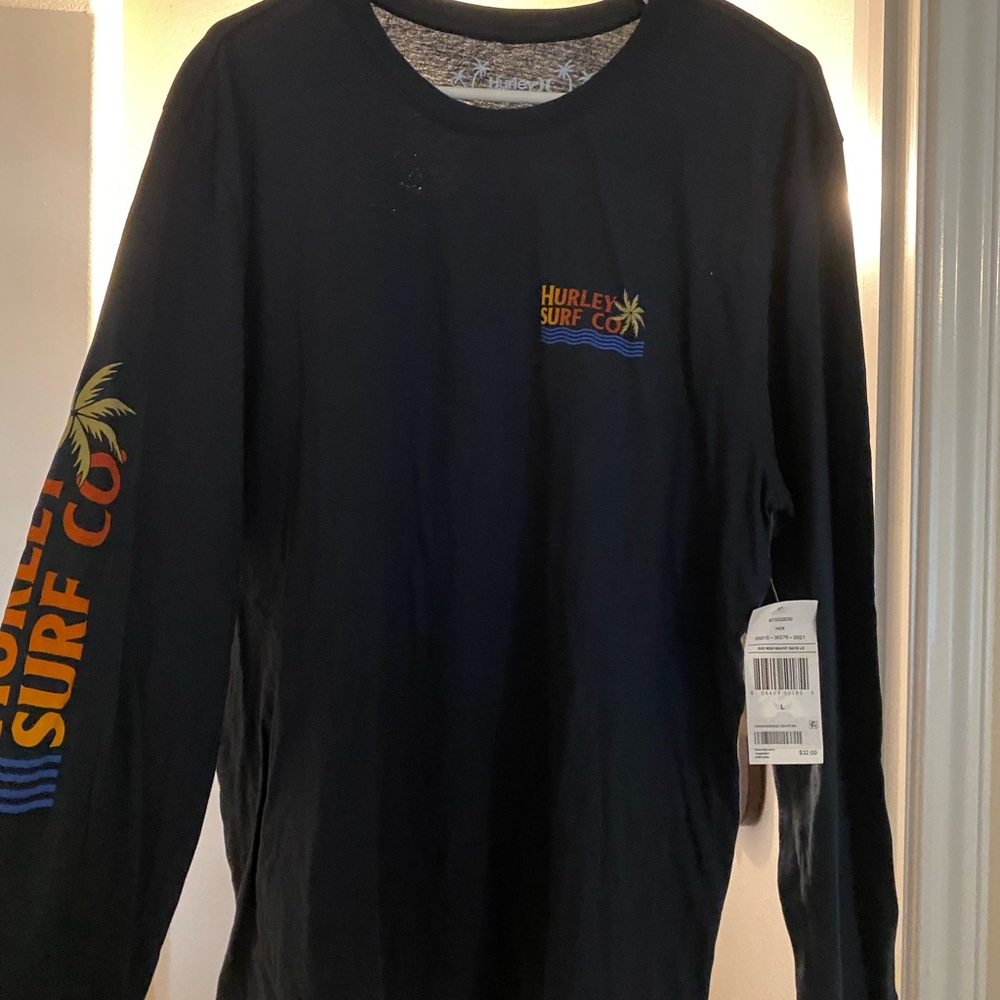 Hurley men's large long sleeved tee nwt